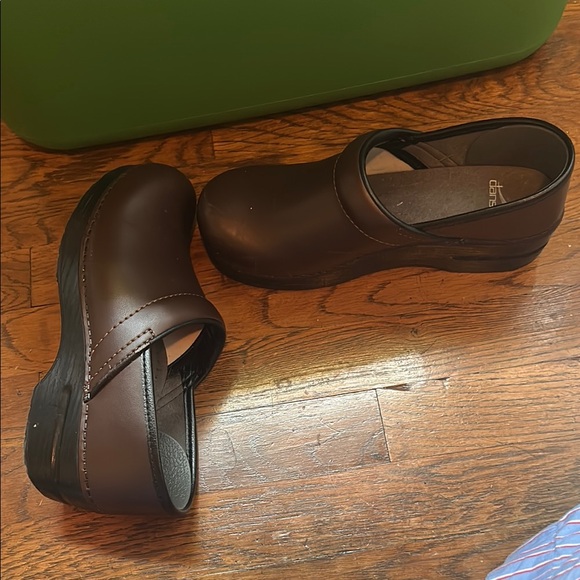 Dansko Brown Slip-On Clogs - Picture 2 of 7